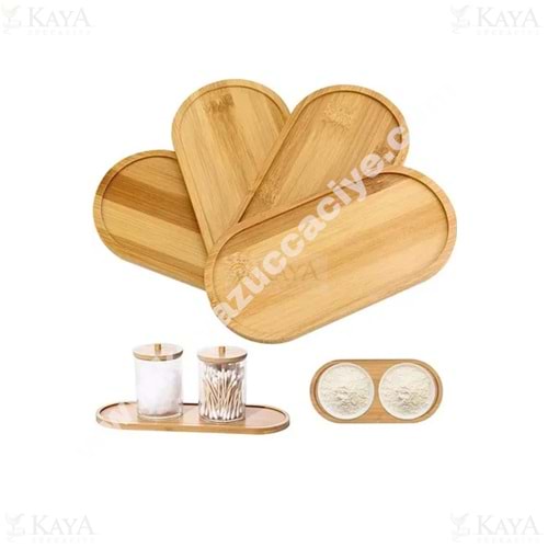 MTR BAMBU YAĞLIK ALTI DÜZ 2 Lİ 24x12 CM OVAL 1*144