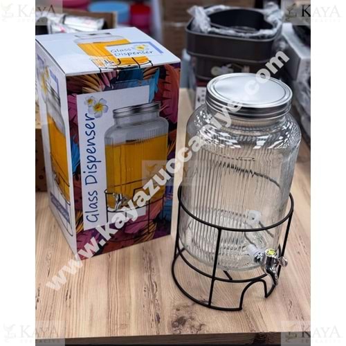 MTR CAM SEBİL STANDLI VE MUSLUKLU DAMACANA 3 LT 1*6