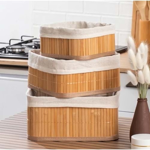 MTR BAMBU KARE 3 LÜ SEPET 1*20