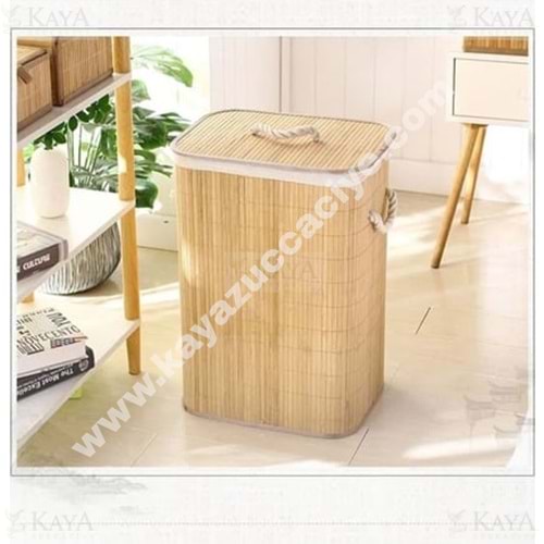 MTR BAMBU KİRLİ ÇAMAŞI SEPETİ DİKDÖRTGEN 1*12