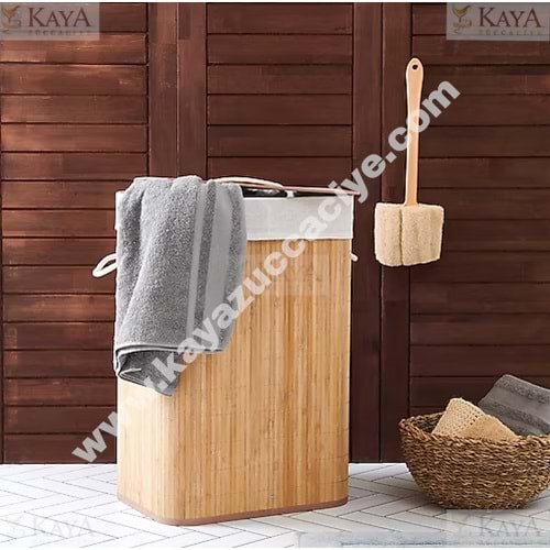 MTR BAMBU KİRLİ ÇAMAŞIR SEPETİ 2 GÖZLÜ 1*12