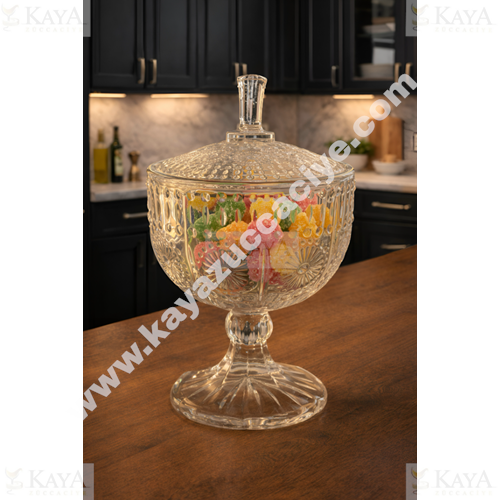 MTR CAM ŞEKERLİK GLASSJAR AYAKLI TG1044 15 CM 1*36