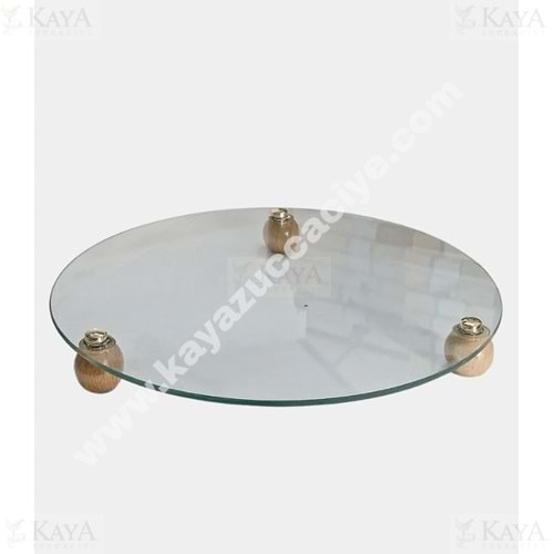 DECOREV CAM SUNUMLUK YUVARLAK 25 CM 1*14