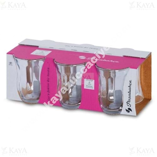 PAŞABAHÇE ÇAY BARDAĞI CİHANGİR OPTİKLİ 6 LI 1*12