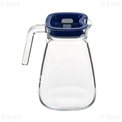 PAŞABAHÇE CAM SÜRAHİ CARRE LACİVERT KAPAK 1800 ML 1*6