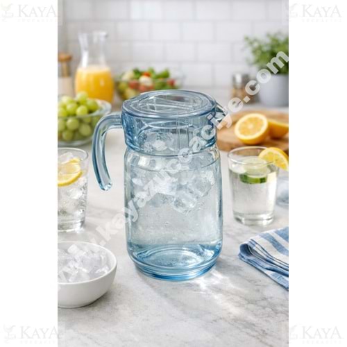 PAŞABAHÇE CAM SÜRAHİ AQUATİC ŞEFFAF KAPAK 1650 CC 1*6