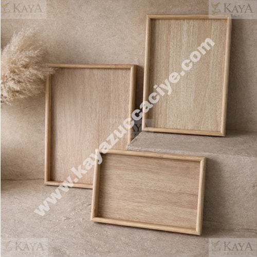 MONA KİTCHENWARE 3 LÜ BAMBU TEPSİ SETİ 1*12