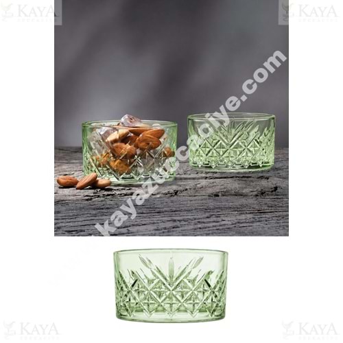 PAŞABAHÇE CAM KASE TIMELESS YEŞİL 4 LÜ 1*6