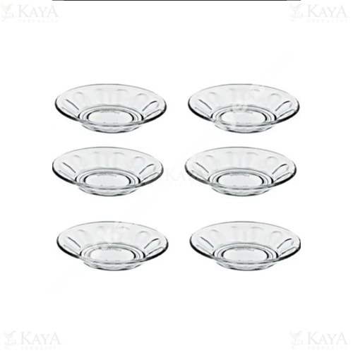 PAŞABAHÇE ÇAY TABAĞI OPTİKLİ 6 LI GLASS4YOU 1209706 1*12