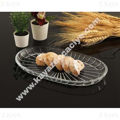 PAŞABAHÇE CAM SERVİS TABAĞI ELEGANT OVAL 16x28 CM 1*6