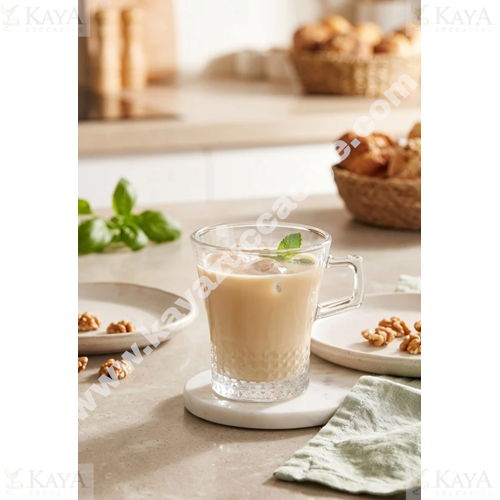 PAŞABAHÇE KULPLU BARDAK KUVARS DÖKME KUPA 24 LÜ 250 CC 1*24