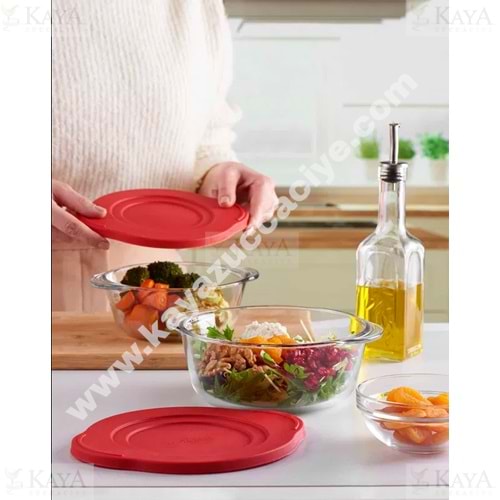 PAŞABAHÇE BORCAM KÜÇÜK TENCERE KIRMIZI KAPAKLI 1*4