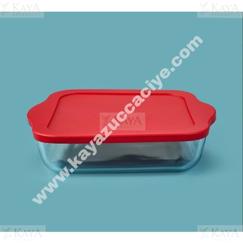 PAŞABAHÇE BORCAM KAPAKLI KARE TEPSİ 21x16 CM 1*4