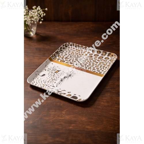 KRD MELAMİN TEPSİ DESENLİ TABLET MİNİ TEPSİ 33x22 CM 1*36