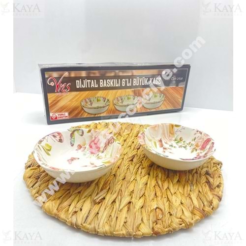 YNS DİJİTAL 6 LI BÜYÜK KASE 1*12