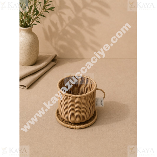AJE HASIR SEPET KUPA MODEL KULPLU SEPET 16 CM 1*30