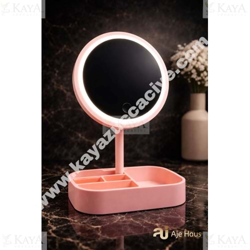 AJE MAKYAJ AYNASI IŞIKLI YUVARLAK ORGANİZERLİ 1*60