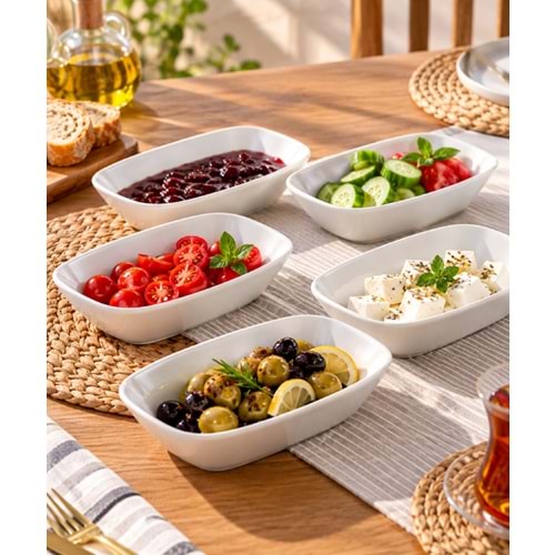GRY PORSELEN KAHVALTLIK DİKDÖRTGEN KAYIK 13,5x9,5 CM