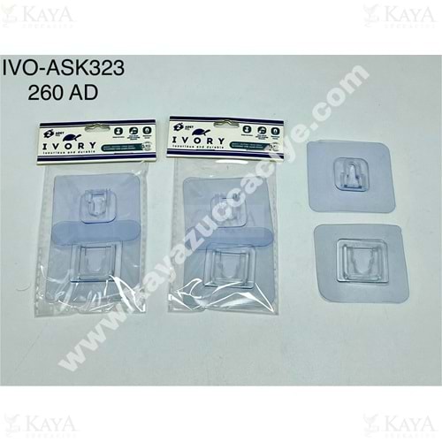 BZD IVORY 2 Lİ ŞEFFAF RAF ASKISI 1*20