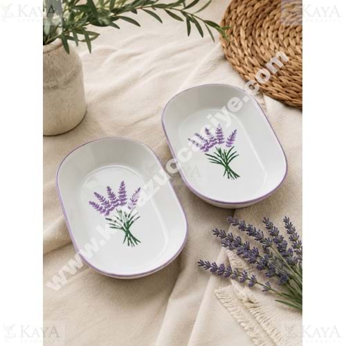 ASEL SERAMİK KAYIK LAVANTA OVAL KAYIK 24,5 CM 1*24