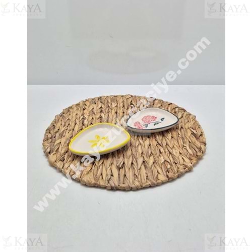 ASEL SERAMİK ÇEREZLİK OVAL DESENLİ 13 CM 1*75