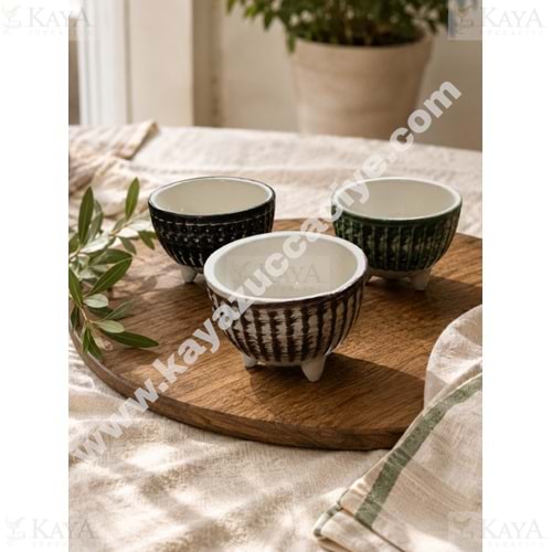 ASEL SERAMİK SOSLUK 6 LI AYAKLI REÇELLİK 1*12