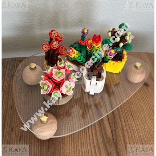 ASEL CAM SUNUMLUK TOP AYAKLI ÜÇGEN MODEL 1*35