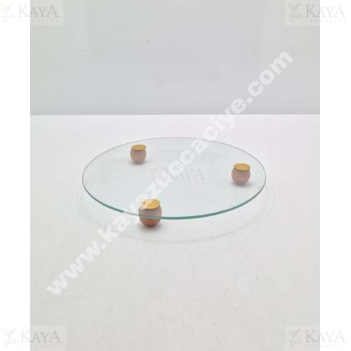 ASEL CAM TOP AYAKLI YUVARLAK SUNUMLUK 27 CM 1*20