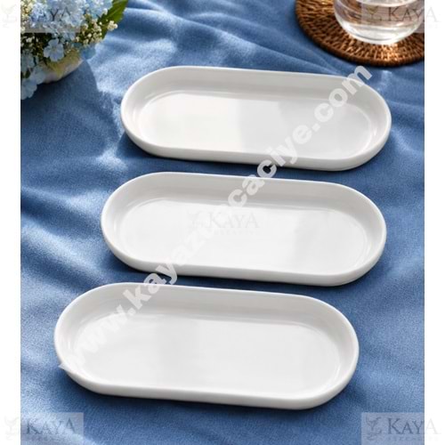 ASEL SERAMİK SUNUMLUK 3 LÜ ZEYTİNLİK 17x8 CM 1*40