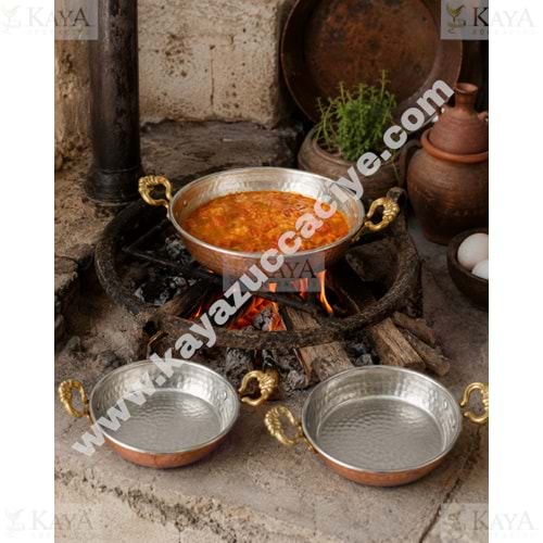 ZEN SAHAN BAKIR 3 LÜ SAHAN SETİ 1*30