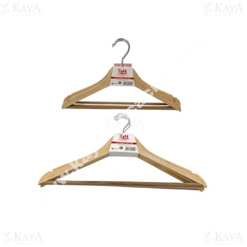 BALSA AHŞAP ASKI 3 LÜ 1*33