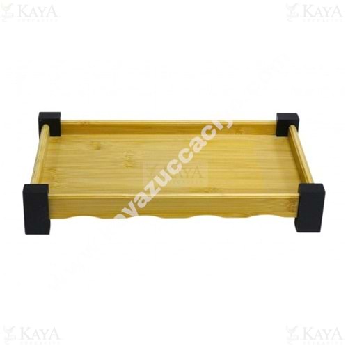 BZD IVORY BAMBU SUNUM TEPSİSİ AYAKLI DİKDÖRTGEN 35x19 CM 1*24
