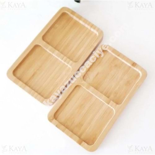 BZD IVORY BAMBU YAĞLIK ALTLIĞI BÖLMELİ 24x12 CM 1*240