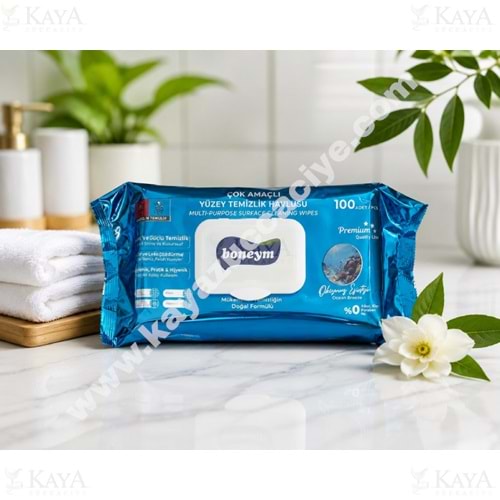 BONEYM ÇOK AMAÇLI YÜZEY TEMİZLİK HAVLUSU OKYANUS 100 LÜ 1*12