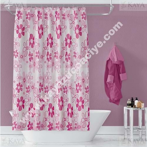 SERMAT GÜNCE BANYO PERDESİ ÇİFT KANAT 2x100x200 CM 1*10