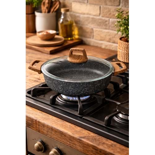 BRİLLANT TENCERE ALPHA GRANİT BASIK 30 CM 1*4