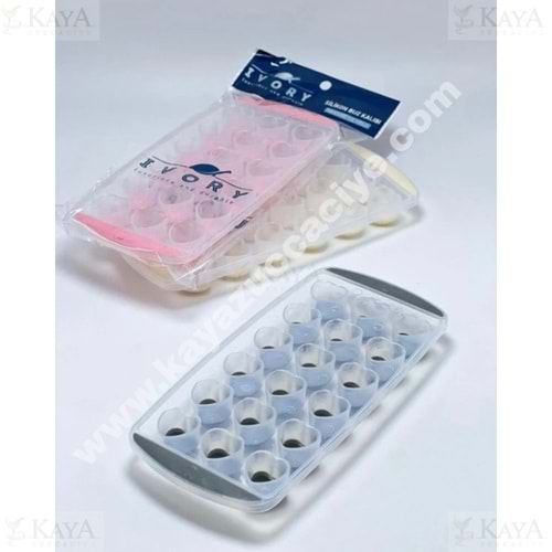 BZD IVORY SİLİKON BUZ KALIBI KALPLİ 18 SIRA 1*100