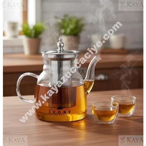 BZD IVORY CAM DEMLİK SÜZGEÇLİ BOROSİLİKAT 1000 ML 1*24