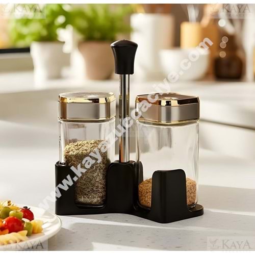 BZD IVORY CAM TUZLUK&BAHARATLIK 2 Lİ GOLD STANDLI 1*42