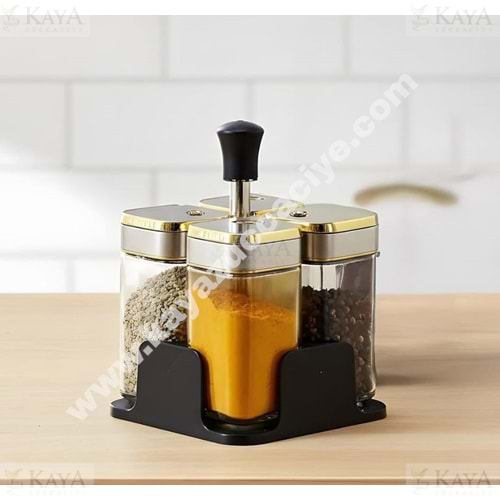 BZD IVORY CAM TUZLUK&BAHARATLIK 4 LÜ GOLD STANDLI 1*30