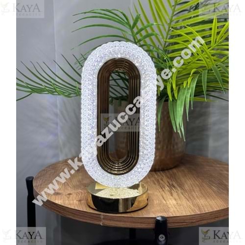 CH LED MASA LAMBASI KRİSTAL ELMAS MODEL OVAL 1*40
