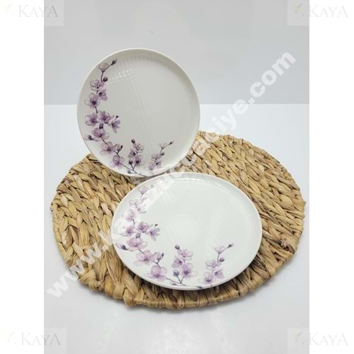 ALİNA HOME PEMBE ÇİÇEK PASTA TABAĞI 20 CM 1*12