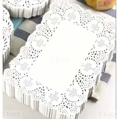BZD IVORY SUNUMLUK DİKDÖRTGEN DANTEL 36 LI 19x26 CM 1*12