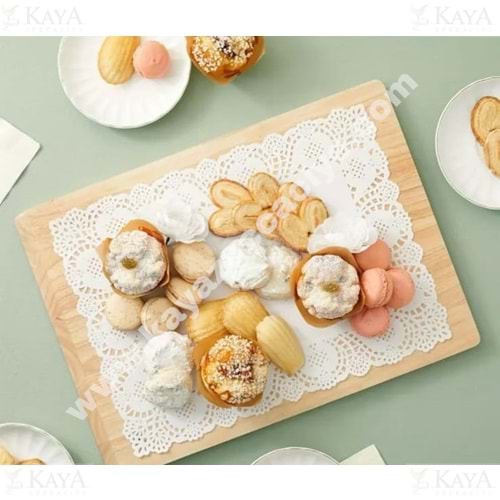 BZD IVORY SUNUMLUK DİKDÖRTGEN DANTEL 36 LI 19x30 CM 1*12