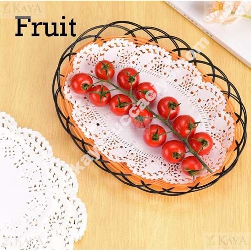 BZD IVORY DANTEL SUNUMLUK OVAL 21x32 CM 36 LI 1*12