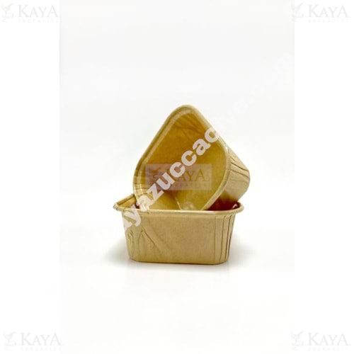 BZD IVORY KEK KALIBI MUFFİN KRAFT KARE KEK KAPSÜLÜ 50 Lİ 1*60