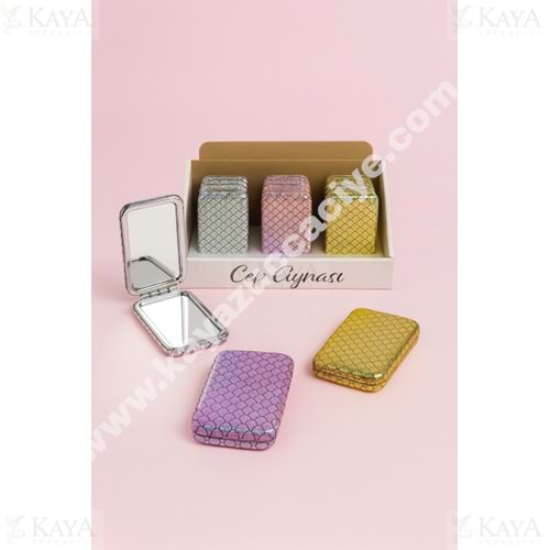 CARELLY AYNA DÖRTGEN RENKLİ CEP AYNASI 1*12