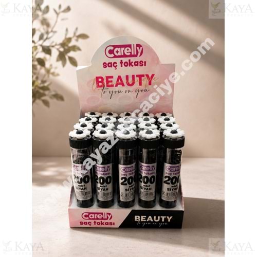 CARELLY SAÇ TOKASI SİYAH LASTİK TOKA 200 LÜ 8417 1*20