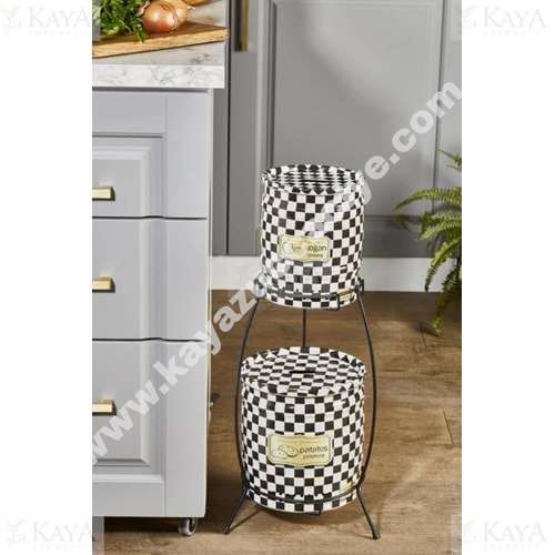 DECOREV PATATES SOĞAN KOVASI TELLİ 2 KAT DAMA DESEN 1*6
