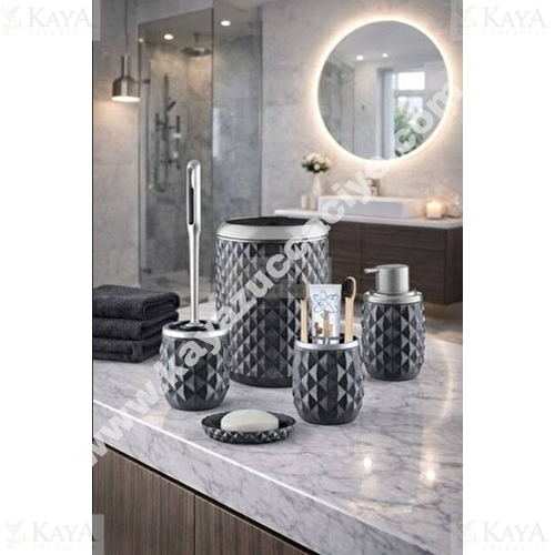 DECOREV BANYO SETİ WACO 5 PARÇA GRİ 1*6